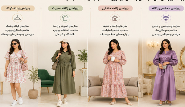 خرید پیراهن زنانه از فروشگاه سوین